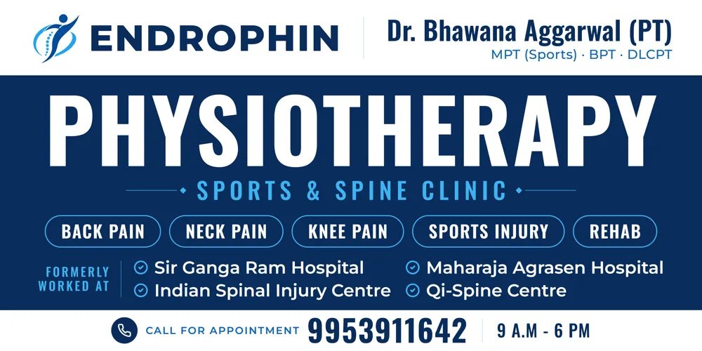एंड्रोफिन फिजियोथेरेपी – स्पोर्ट्स एंड स्पाइन क्लिनिक, डॉ. भावना अग्रवाल, पीतमपुरा